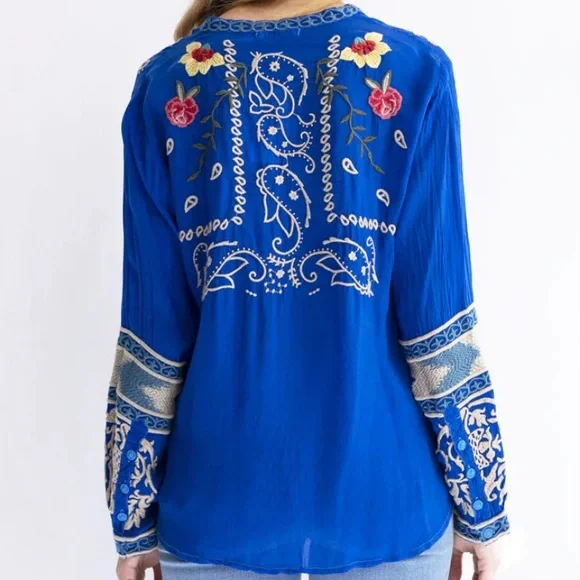 Johnny Was Tamarind Embroidered  Blouse NWT - Picture 3 of 14